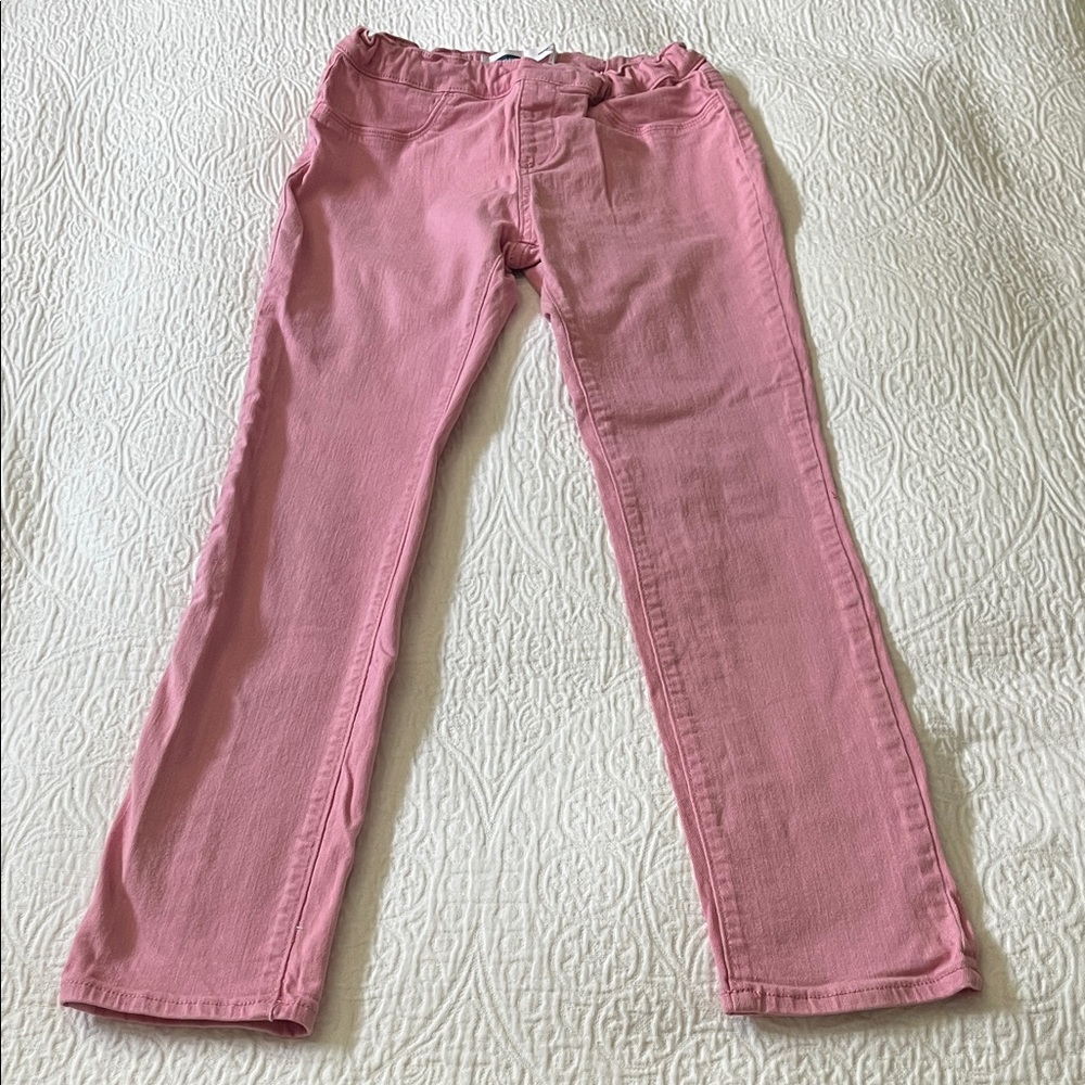 Old Navy Pink Pull-On Skinny Jeans with Adjustable Waistband, Size XL (14)